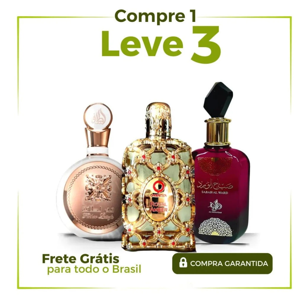 PROMOÇÃO COMPRE 1 LEVE 3 - Sabah Al Ward, Fakhar e Royal Amber - Queima de Estoque🔥 - 100ml Cada