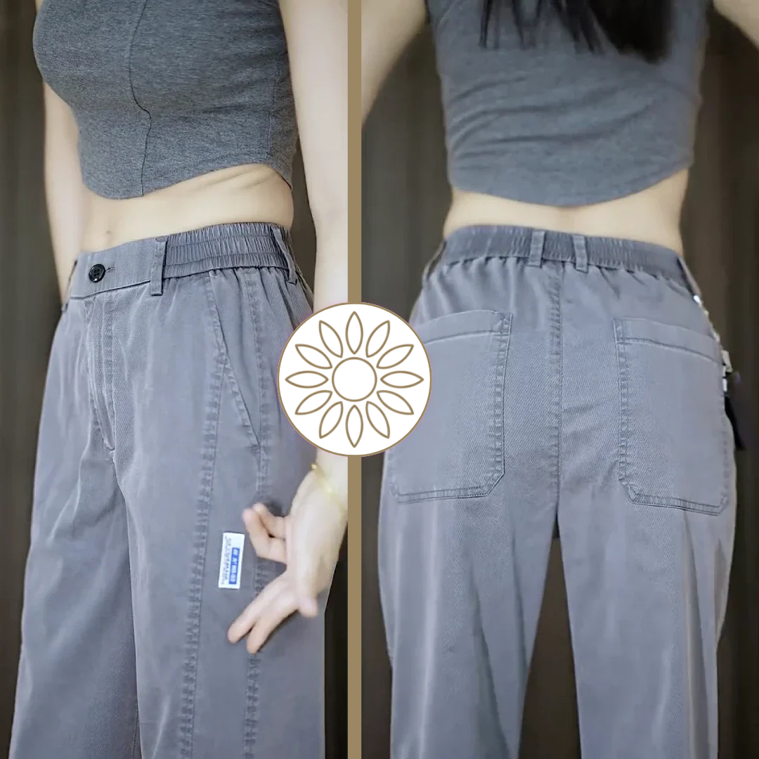 [Pague 2, Leve 3] Calça Feminina Aurora em Malha de Seda Gelo e Poliéster (Sua Nova Peça Favorita!)