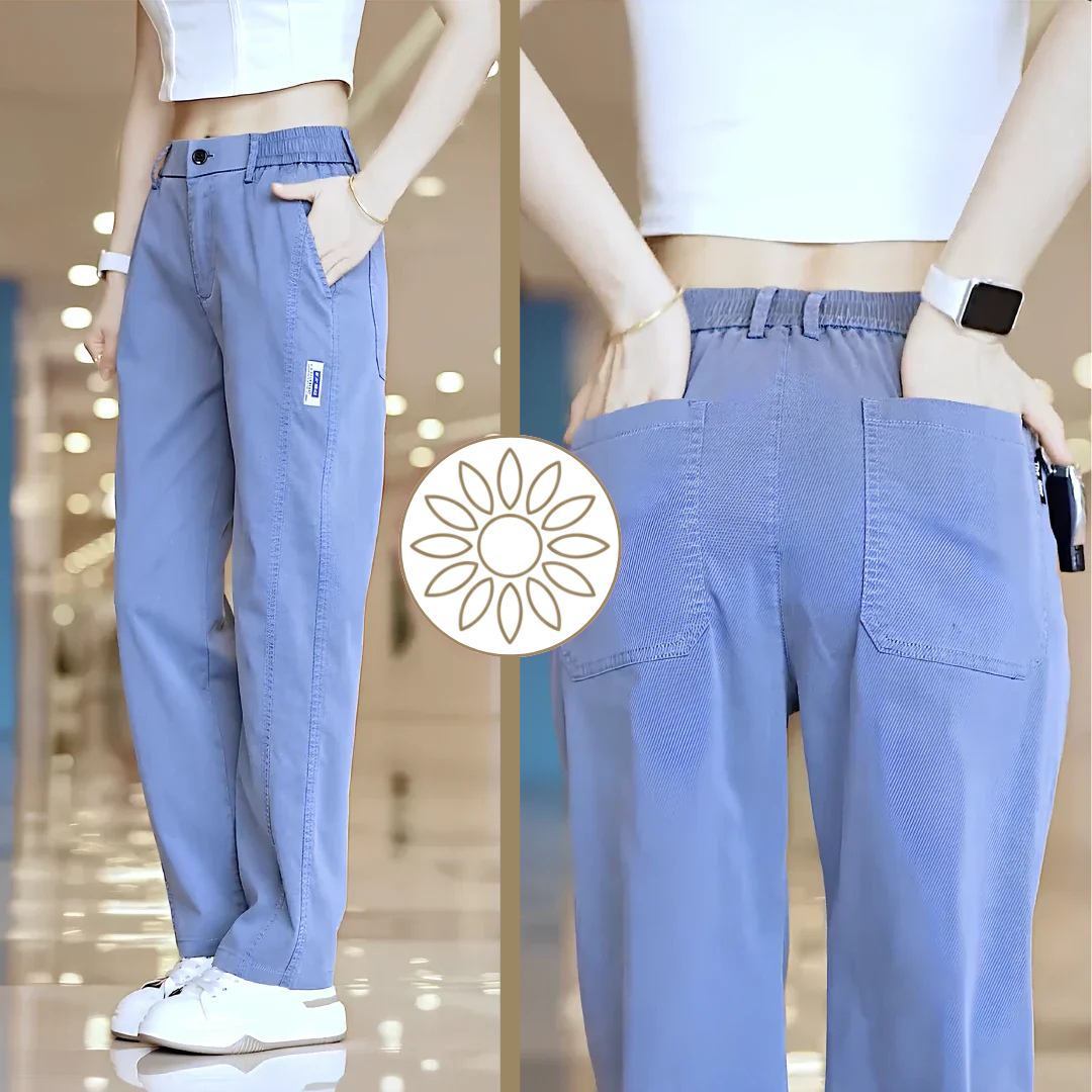 [Pague 2, Leve 3] Calça Feminina Aurora em Malha de Seda Gelo e Poliéster (Sua Nova Peça Favorita!)